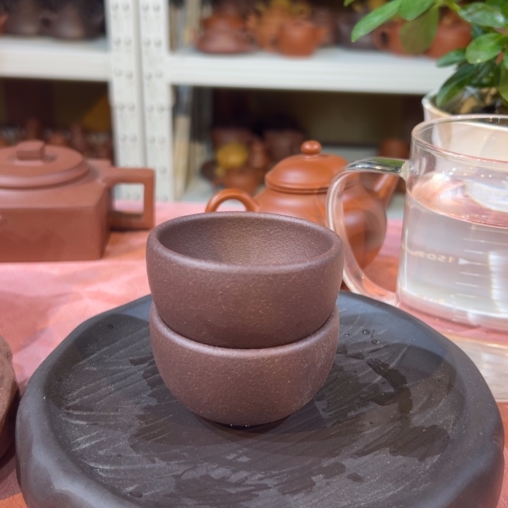 紫砂茶壶天青杯子60cc