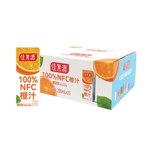 佳果源100%NFC橙汁200ml*25果汁饮料