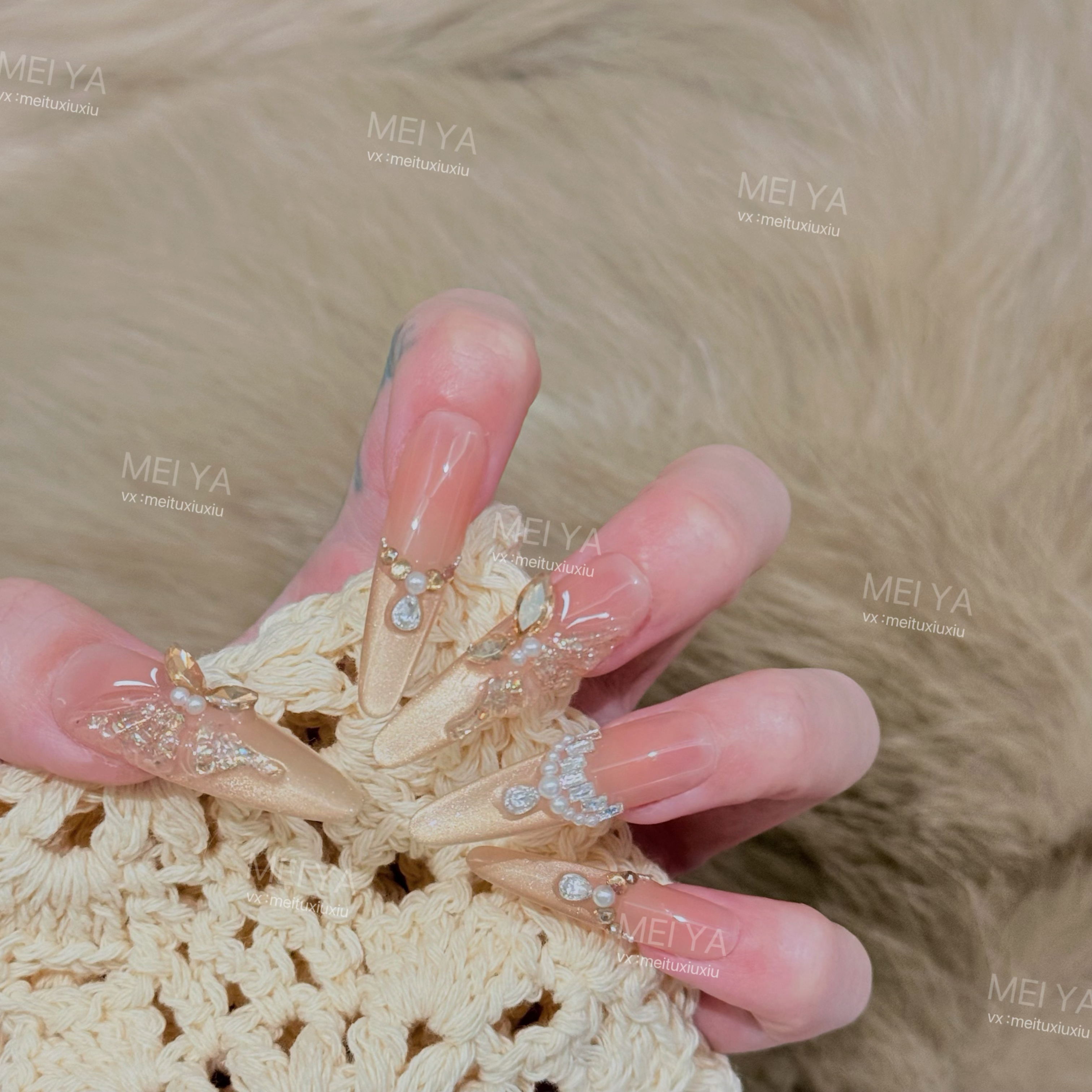 【庄周梦蝶 2.0】手工穿戴甲美甲穿戴光疗甲高质量猫眼纯色穿戴甲