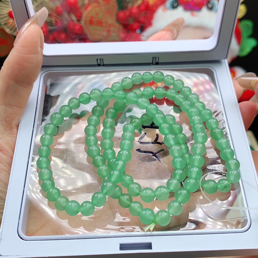 石英质玉珠串未镶嵌