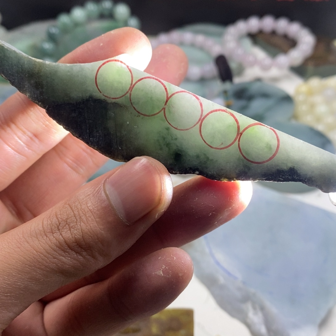 翡翠散珠天然缅甸翡翠a货18