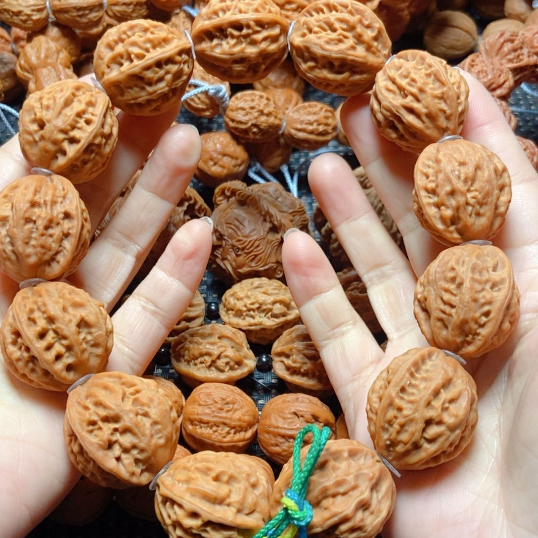 文玩核桃手串火焰八棱