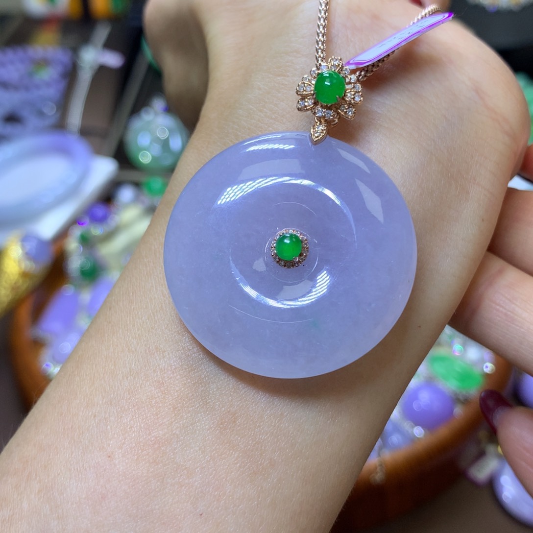 【闪购商品】翡翠颈饰18K金镶嵌都*以翡翠