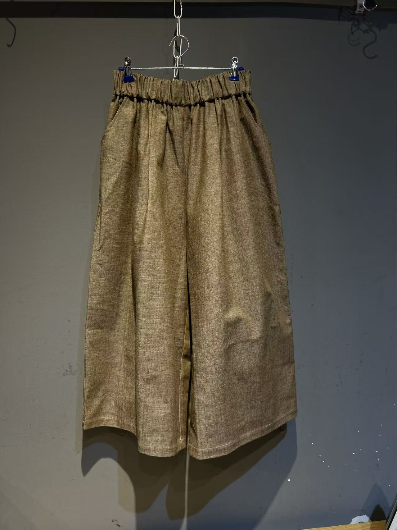 无品牌水洗手工亚麻牛仔休闲裤（不退换）