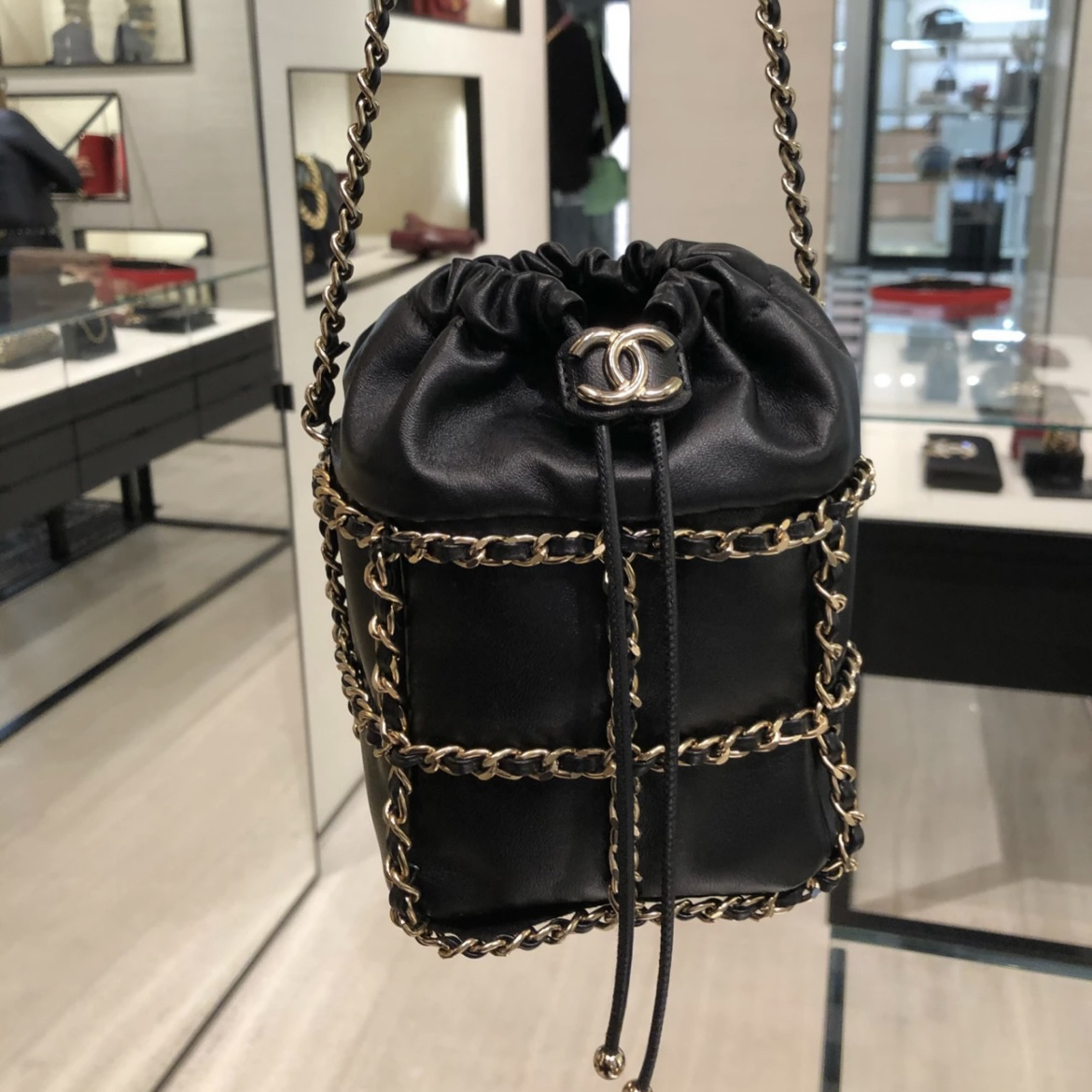 99新 Chanel/香奈儿 98新 奢总管/水桶包/30开有卡