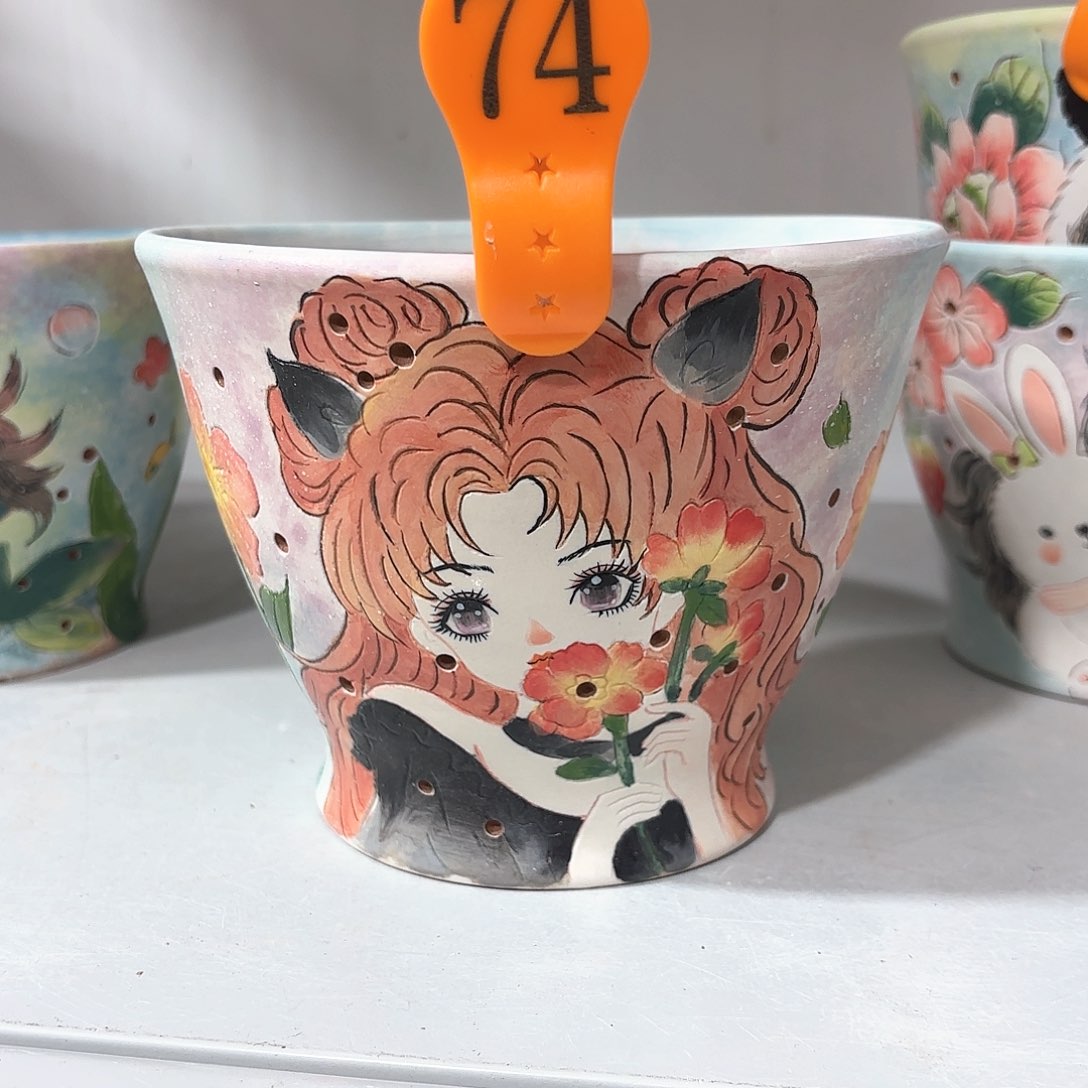 紫砂花盆手工花盆默认微瑕15/12