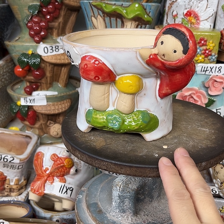 紫砂花盆粗陶材质多肉花盆