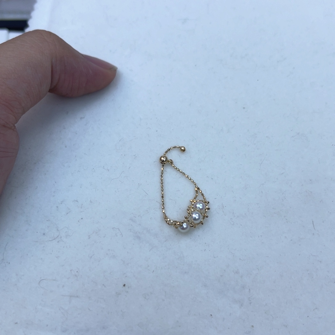 海水珍珠戒指18K金镶嵌