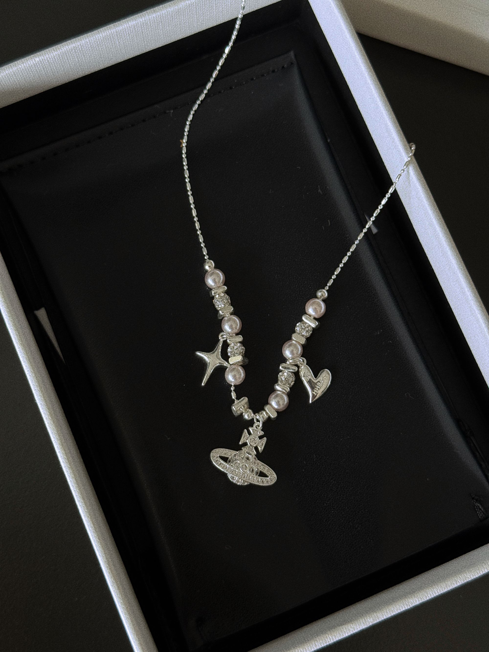 非金属仿珍珠项链 5A 0691 Singularity Me 土星珍珠小众设计项链