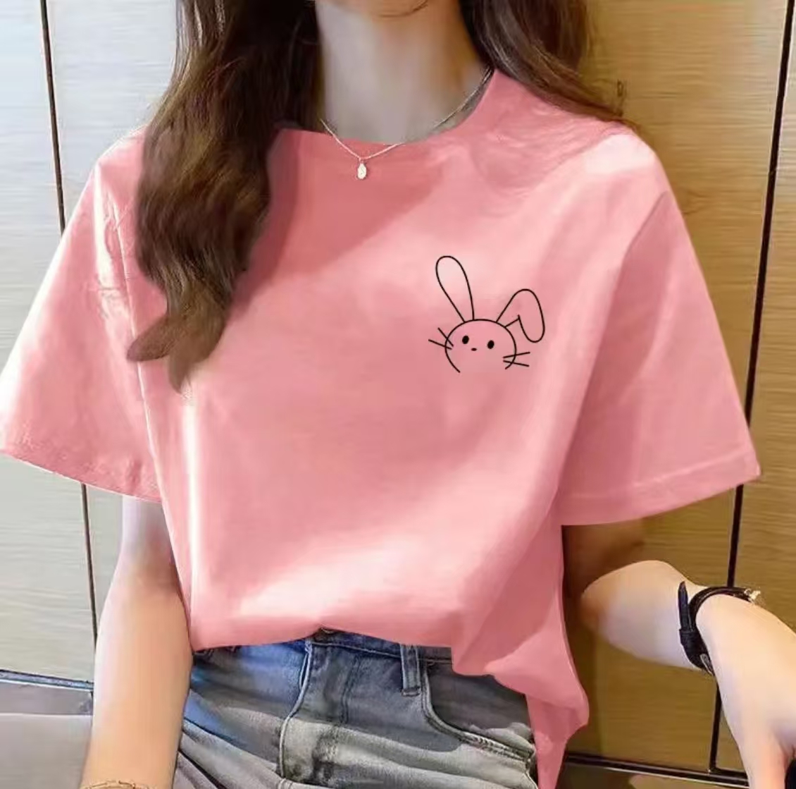 【100%纯棉】上新女款女士百搭潮流短袖t恤春夏圆领显瘦半袖