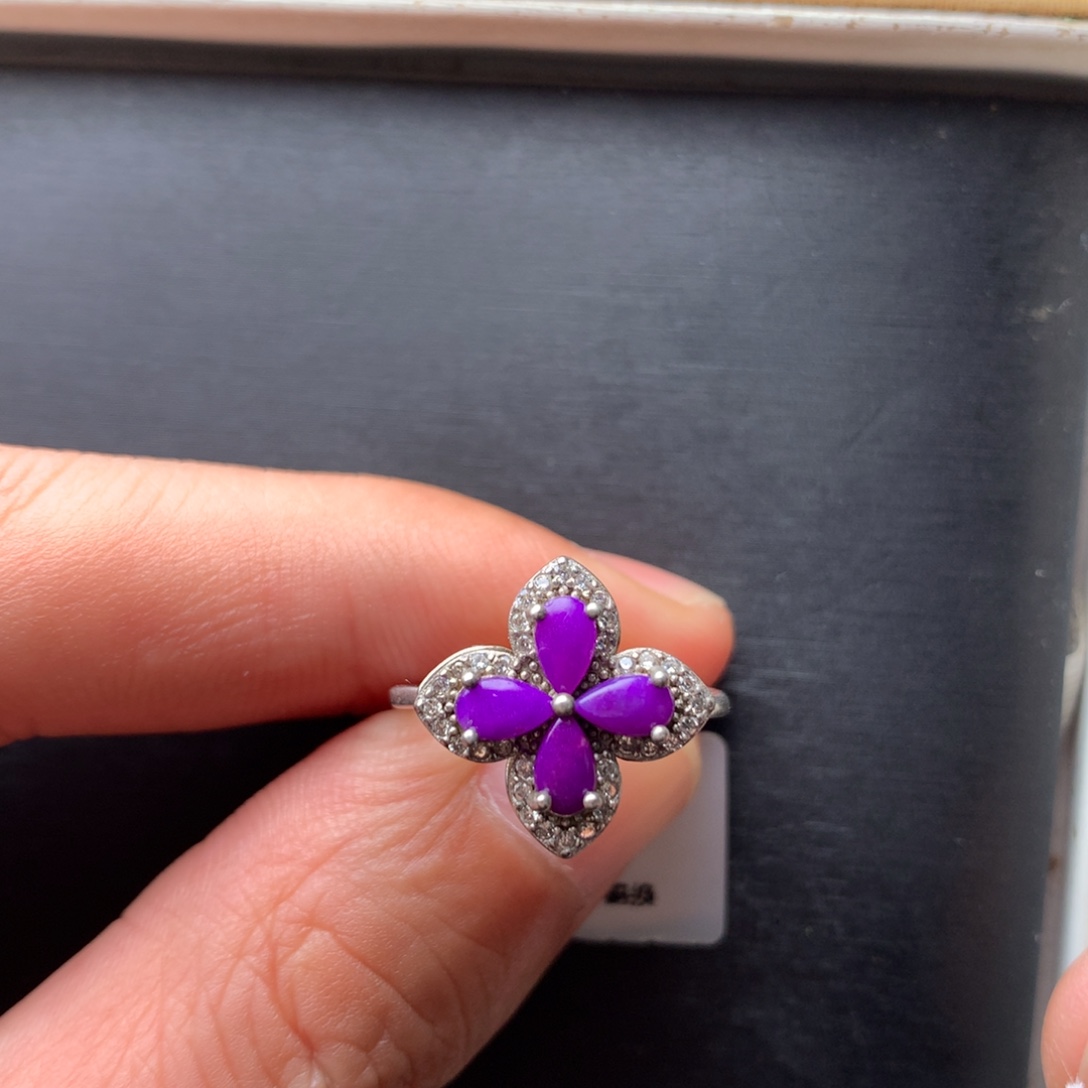 苏纪石（舒俱来）银S925镶嵌戒指