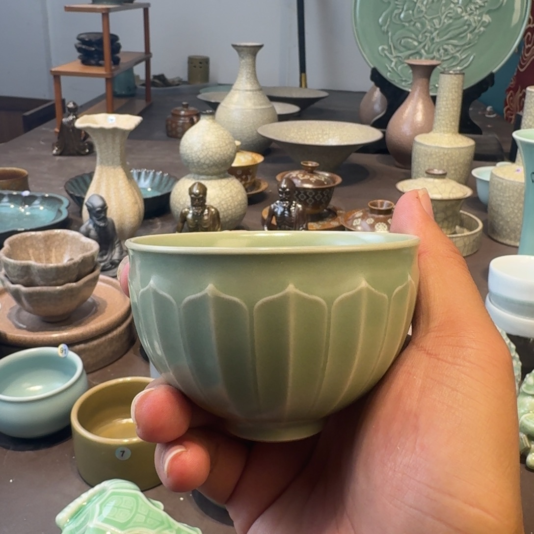 富***怼龙泉青瓷茶具微瑕