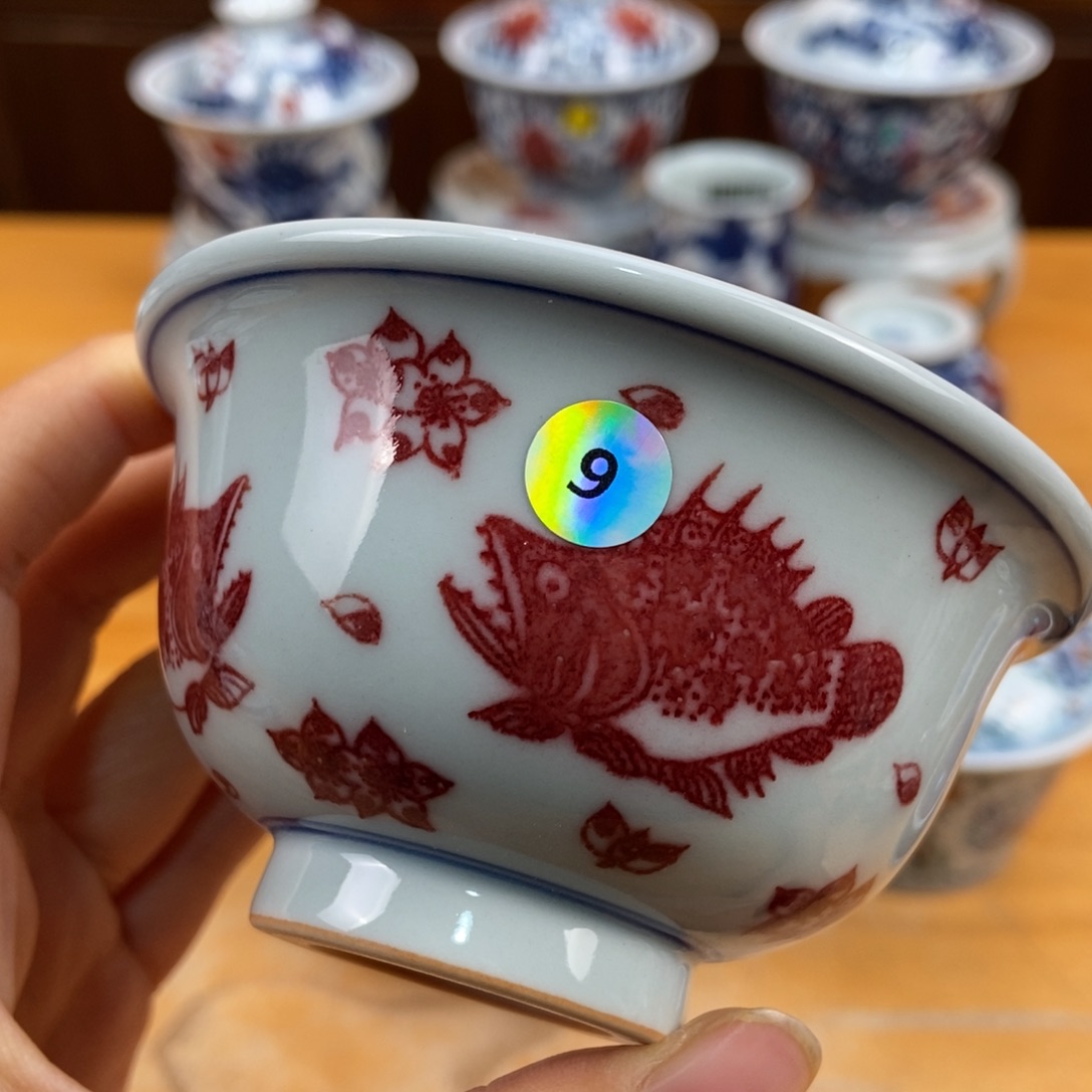 手绘现代茶具非古董