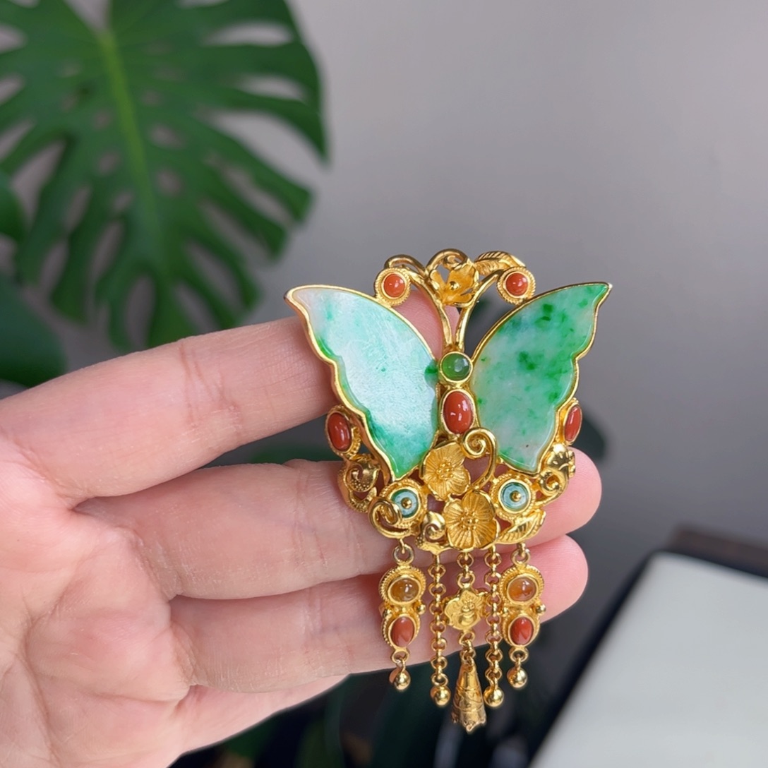 【闪购商品】翡翠戒指银S925镀金镶嵌 福利