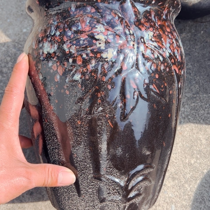 紫砂花盆高约25口约20