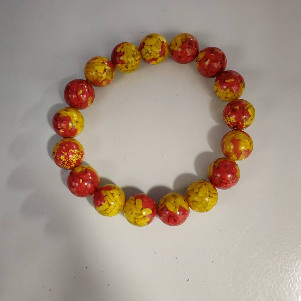 含辰砂工艺品NH023-经典晶体加雄黄卡12手串