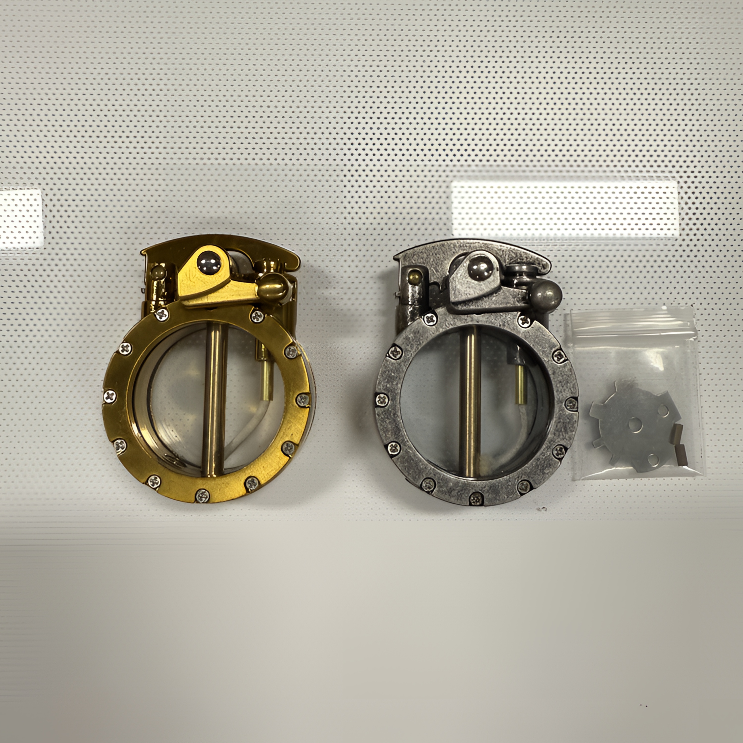 准新品  A-972个性透明大容量金属摇臂打火机复古老式设计