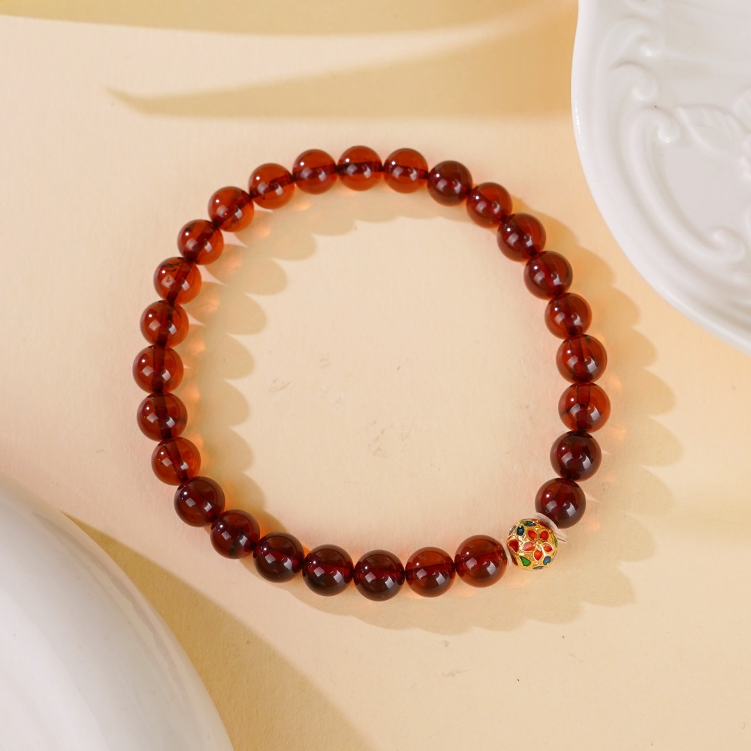 琥珀圆珠手串（多样性发其一）