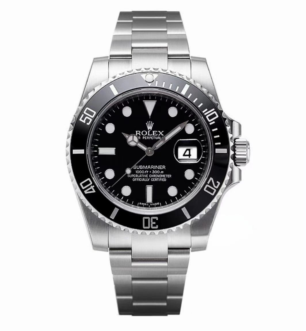 95新 Rolex/劳力士 116610/黑水鬼潜航者/亮扣男士名表/全套