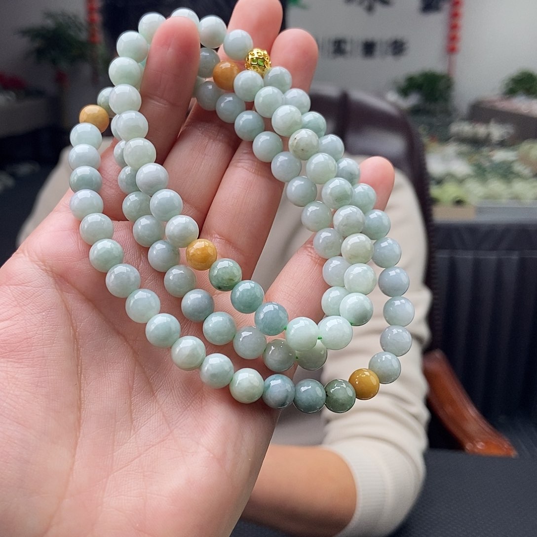 翡翠颈饰未镶嵌颜色多样性发拍一发一