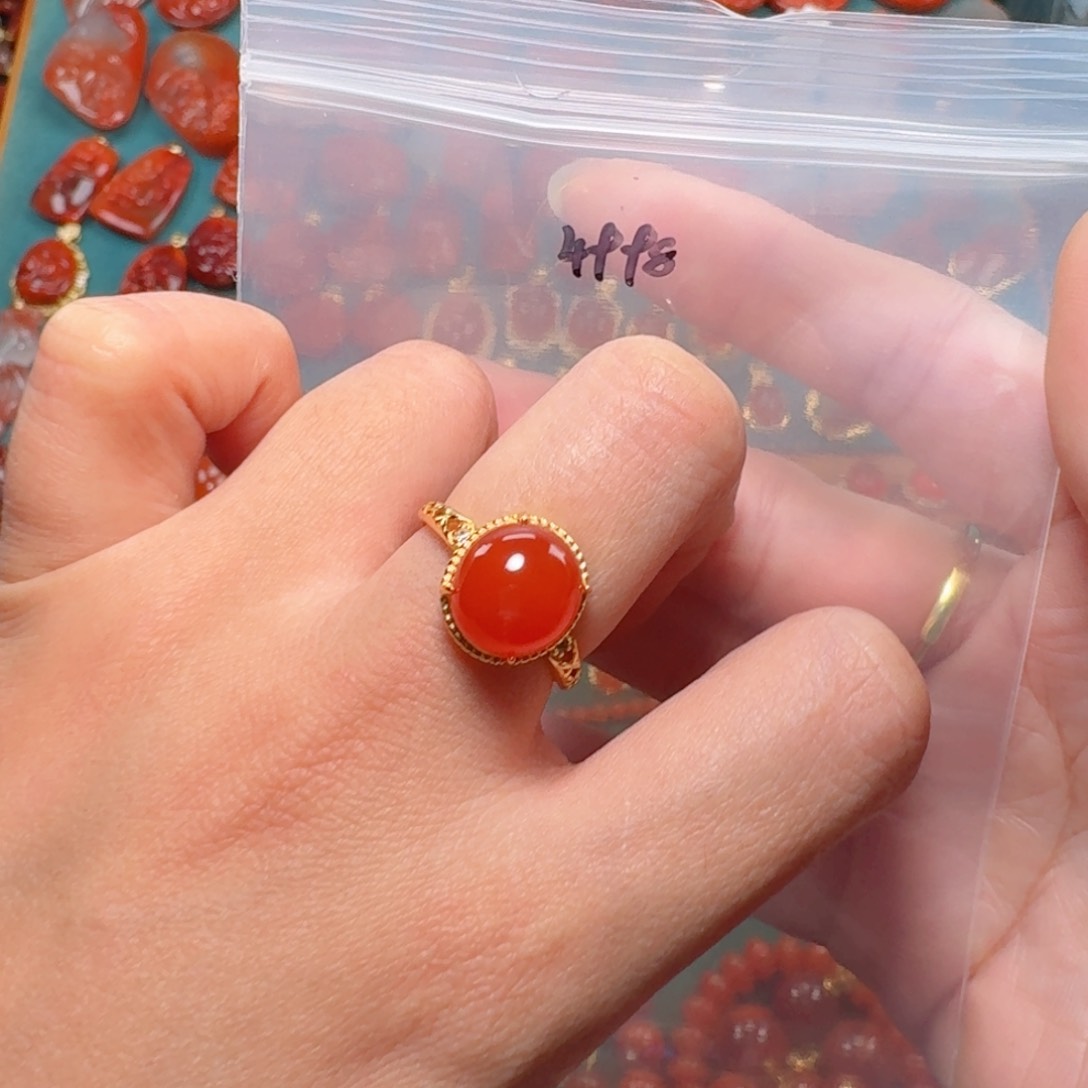 南红玛瑙南红银S925镶嵌