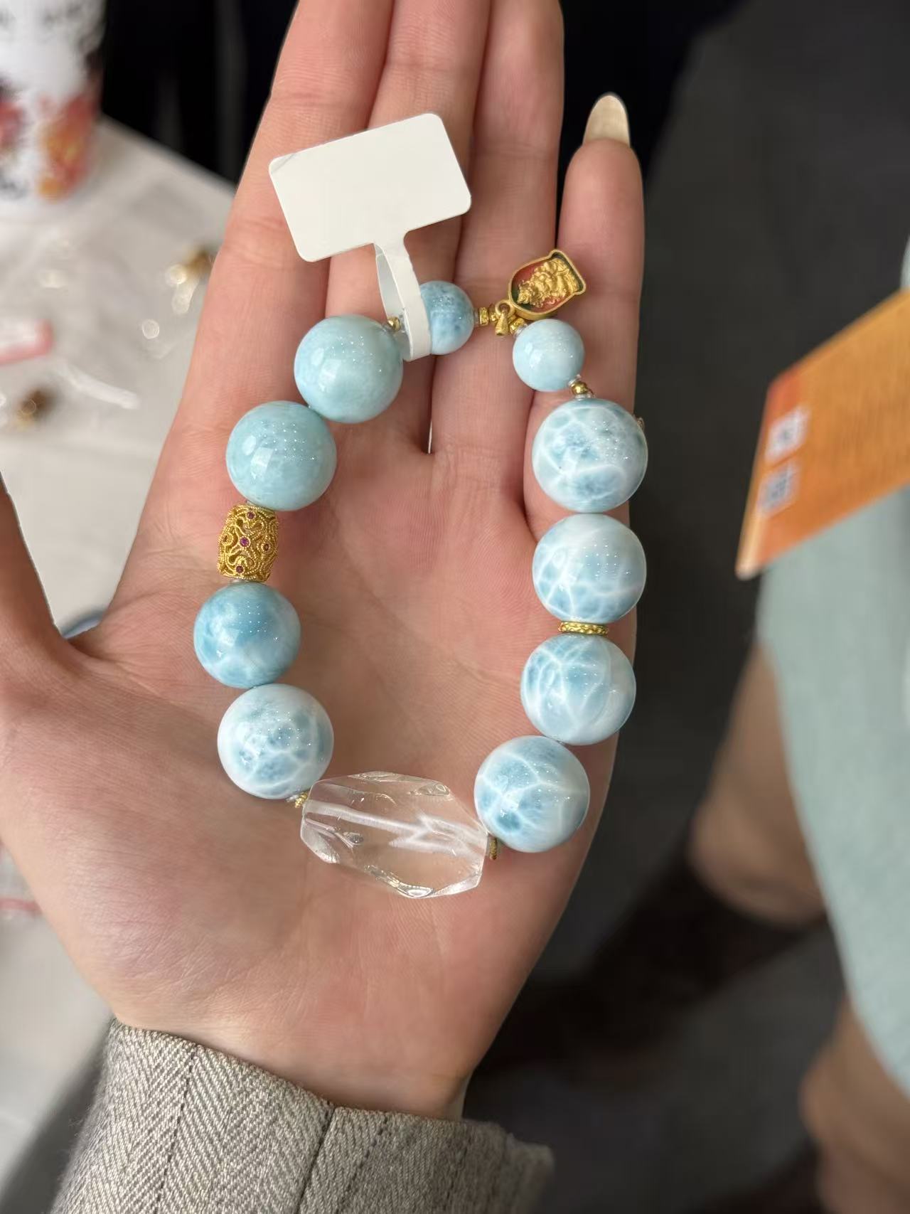 天然海纹石10mm/16mm单圈手串