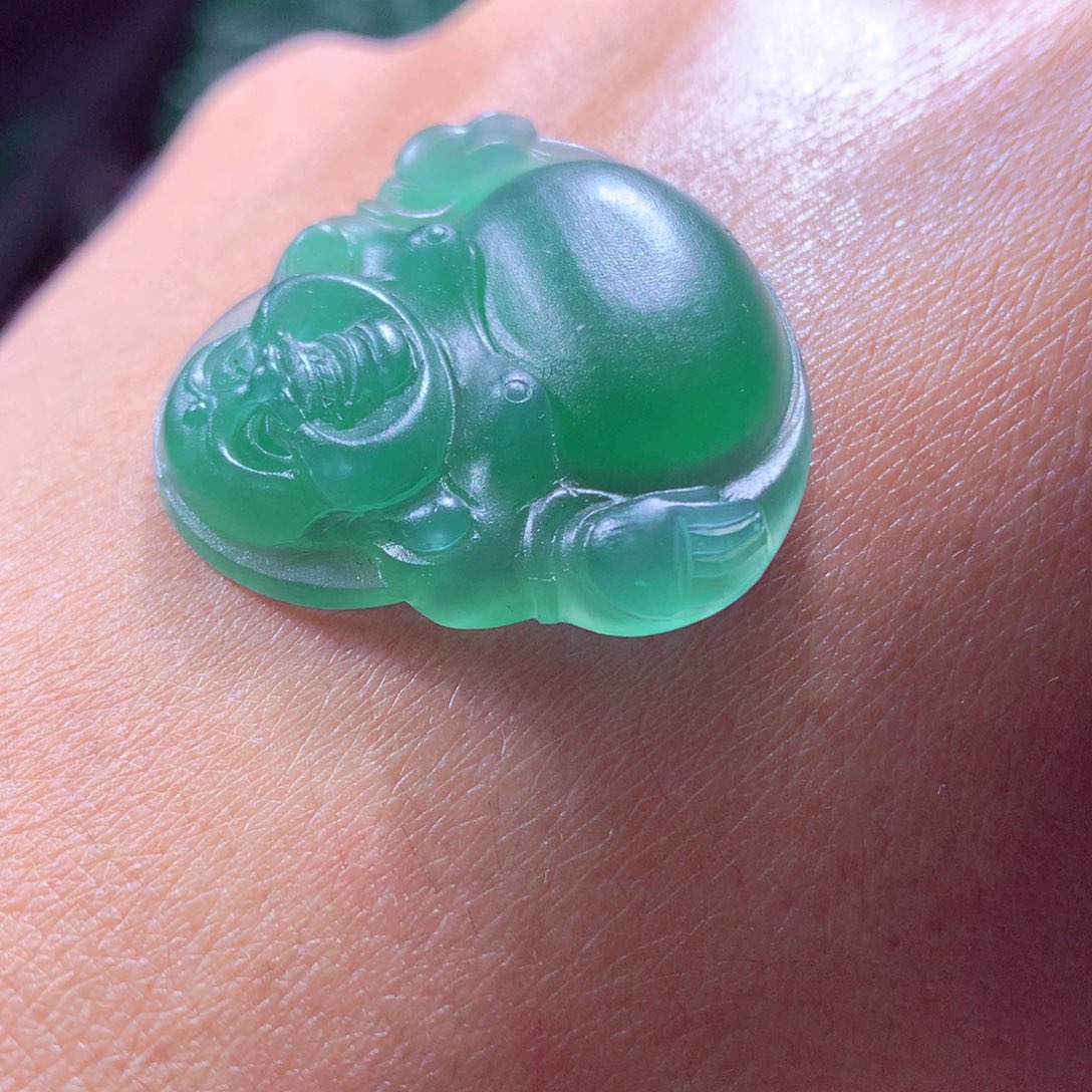 定制翡翠未镶嵌天然翡翠A货毛货挂件