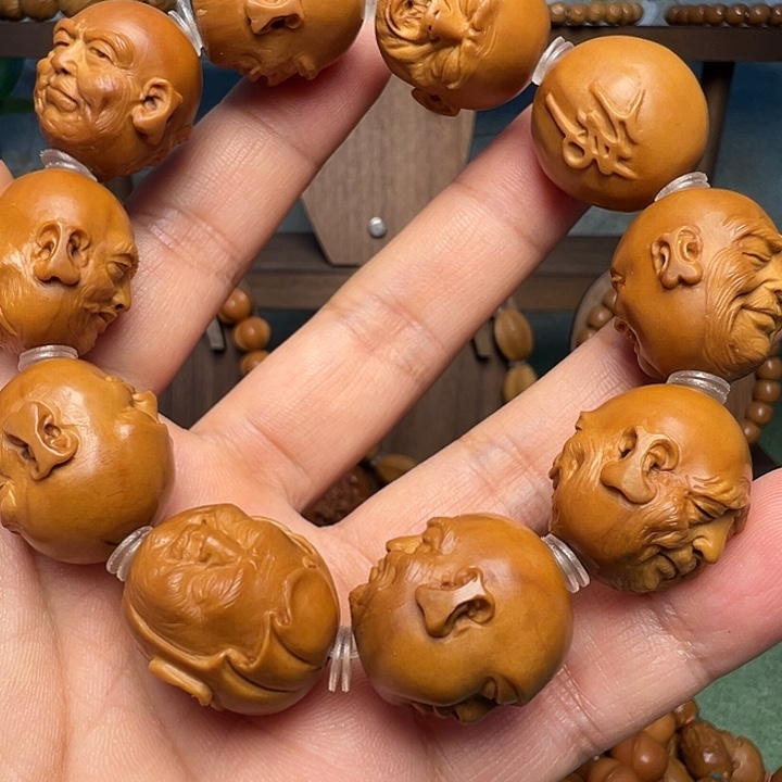 黑***黑橄榄核手串/手链双面十八罗汉