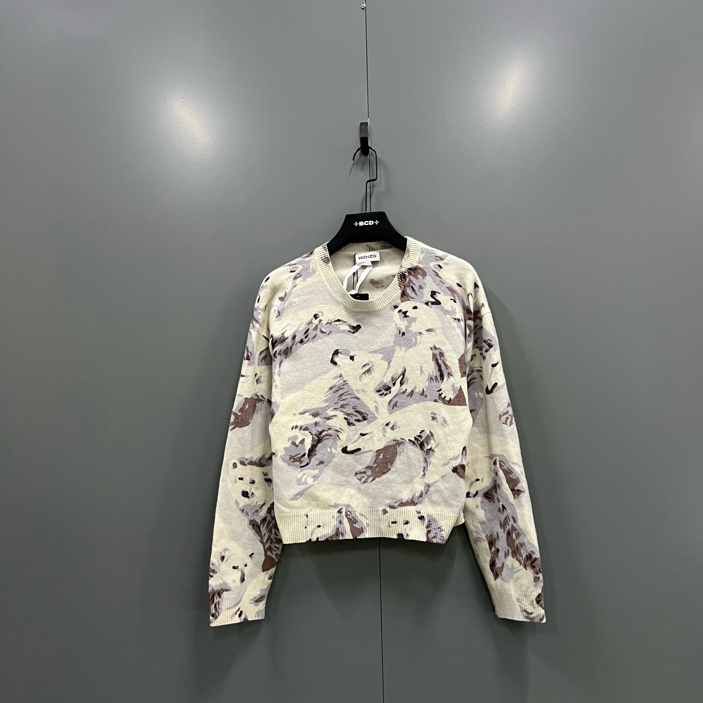 zz12 北极熊图案羊毛毛衣 L码/016723