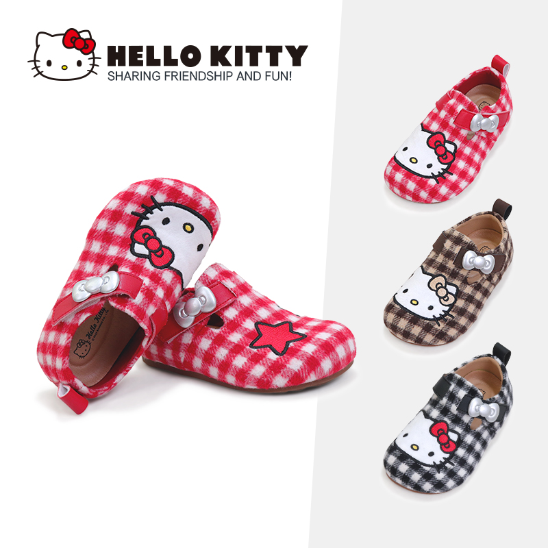 HELLO KITTY/凯蒂猫儿童2025新款勃肯格子KT新款女童童鞋