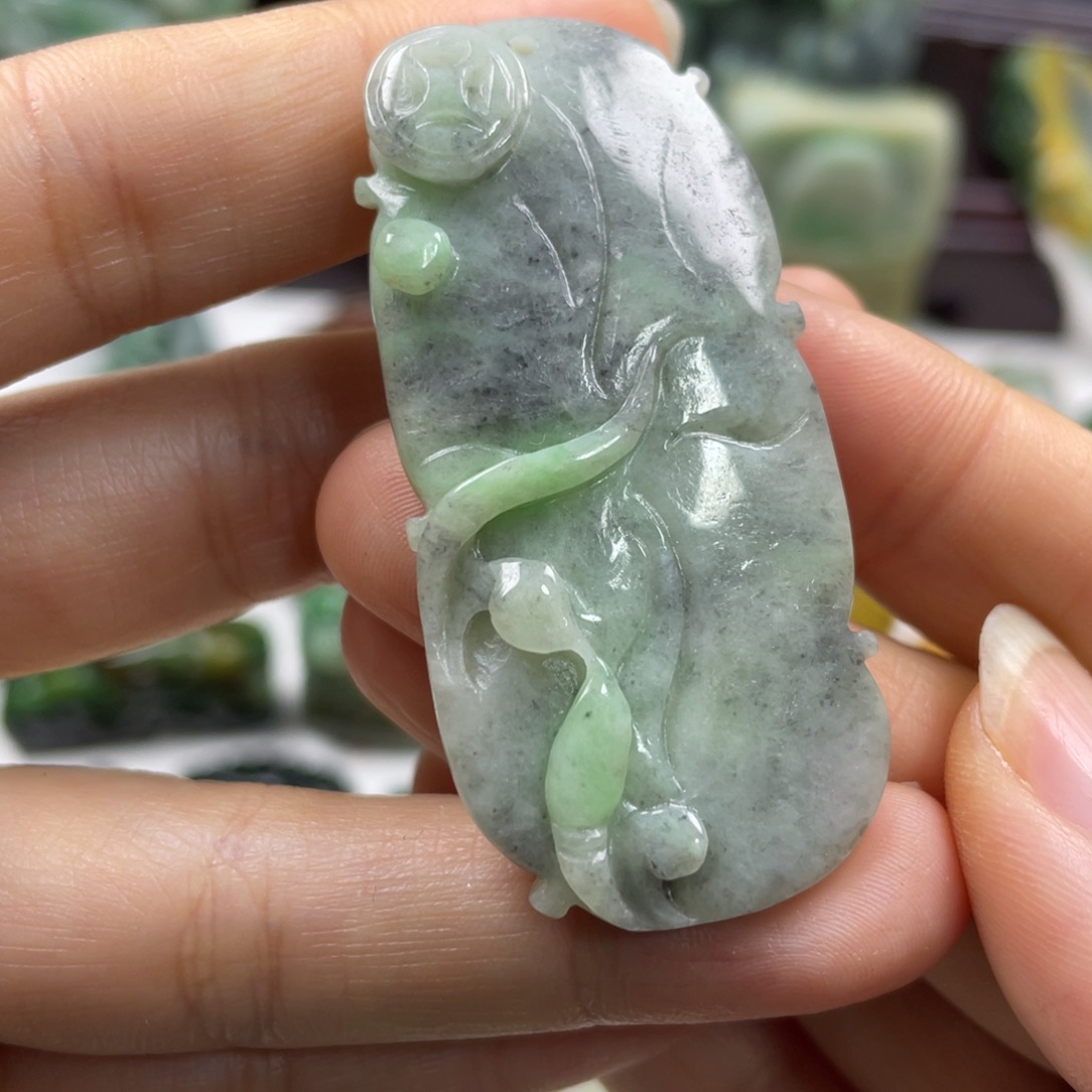 翡翠未镶嵌颈饰牌子