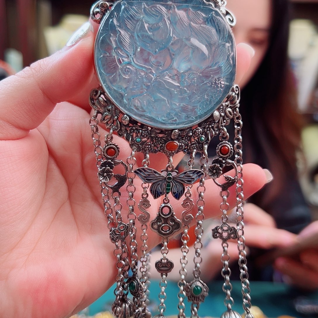 925银珐琅锦象原创设计款吊坠