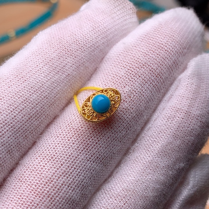 银S925镶嵌绿松石珠宝奇石