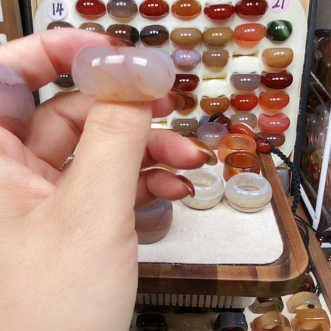 A****玛瑙/玉髓合金戒指