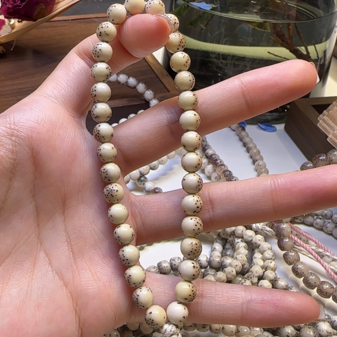 星月菩提手串石玉河豚圆珠手持卡7