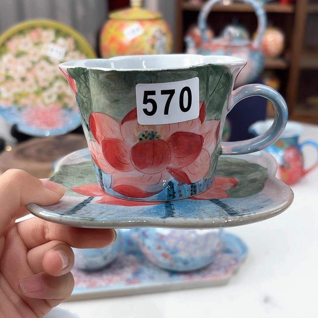 景德镇手绘高温釉下彩陶瓷茶具