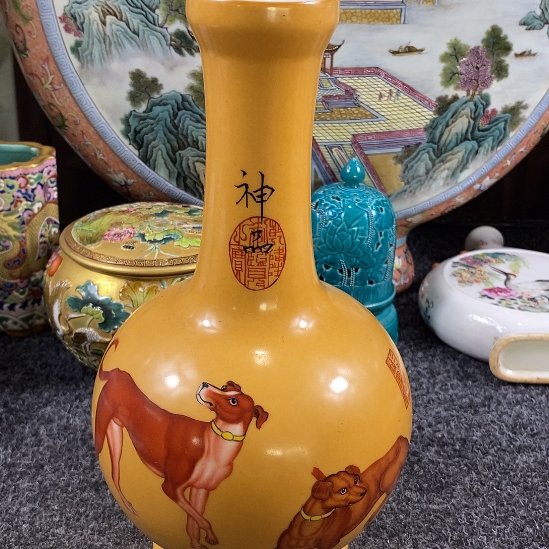 三***人其他手工手绘陶瓷摆件工艺品