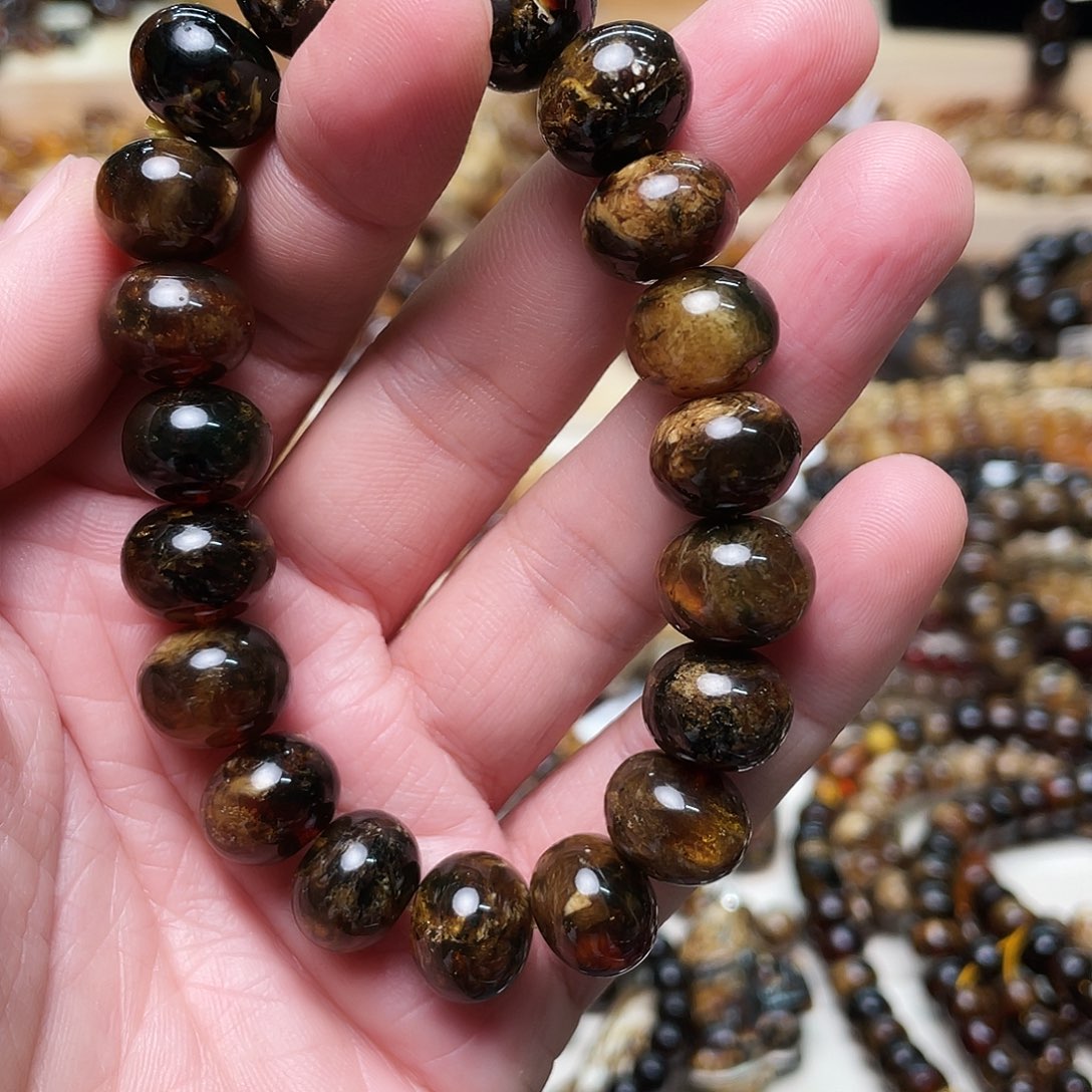 琥珀裸石未镶嵌十三10654