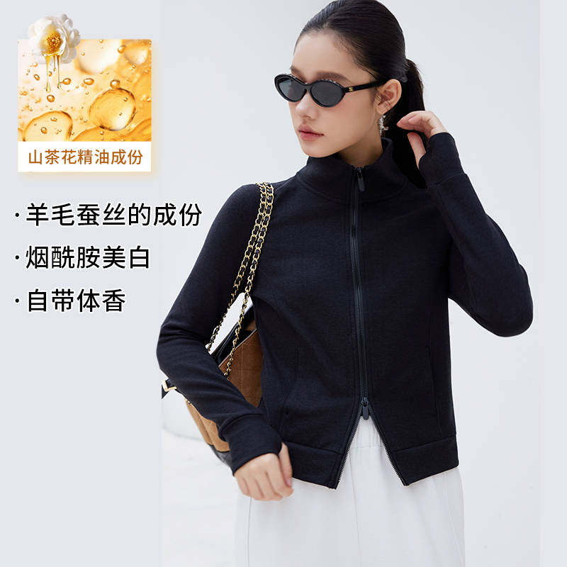 【2025加厚立领外套】女小暖绒3402高级老钱风保暖休闲内搭短外套