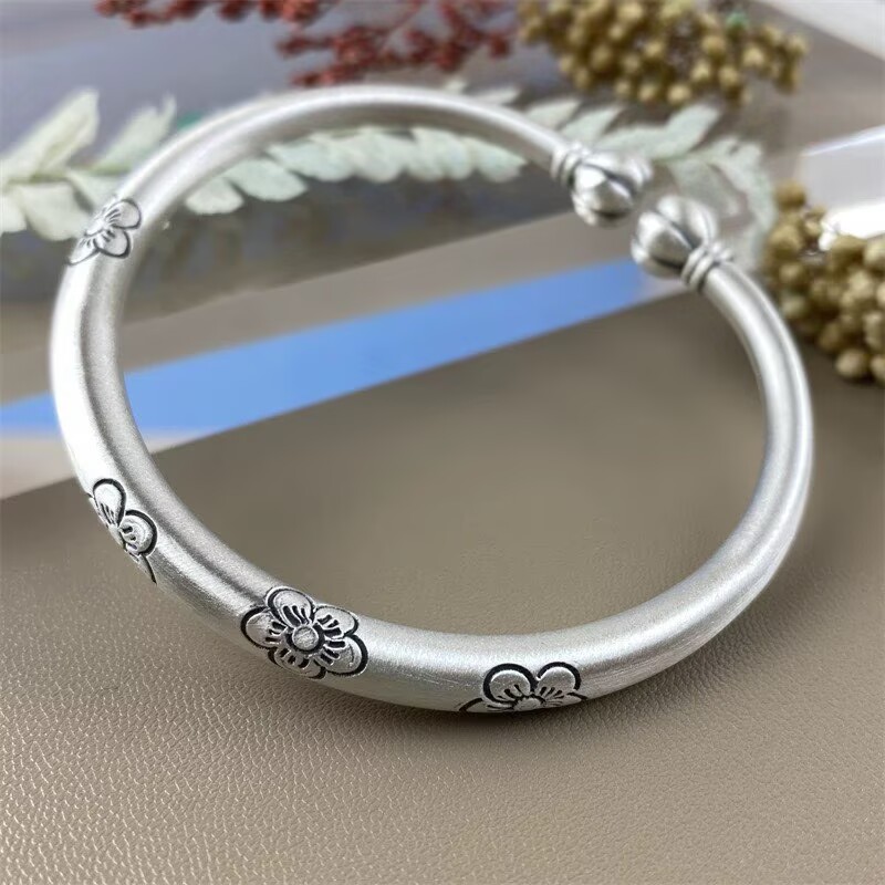 多福南瓜头9999手镯手链银时尚