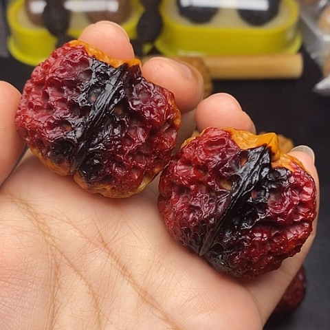 文玩核桃把件42尺麒麟元宝