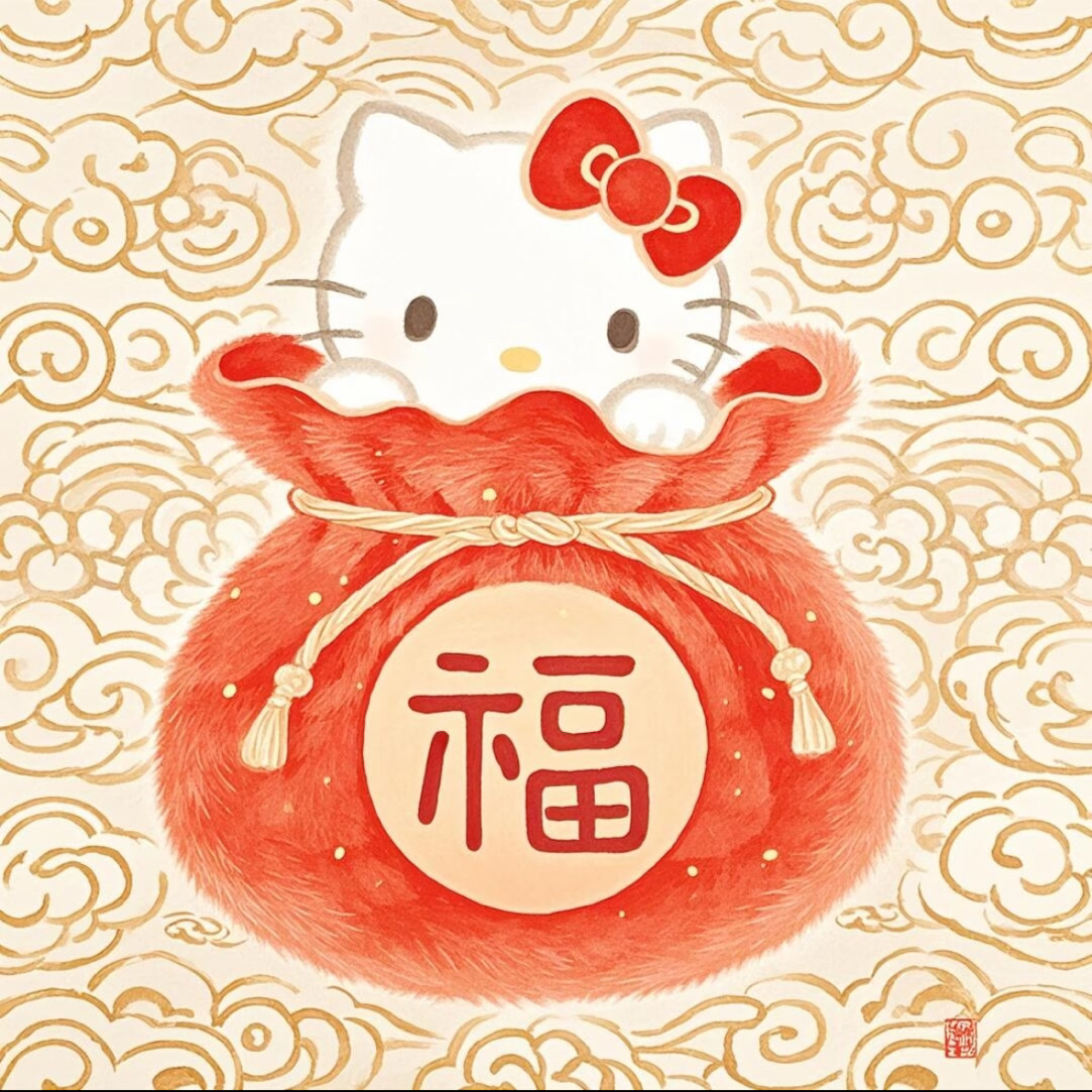 【竞点数】三丽鸥KT美乐蒂毛绒公仔挂件盲