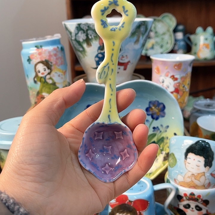 陶景德镇釉下手绘陶瓷 