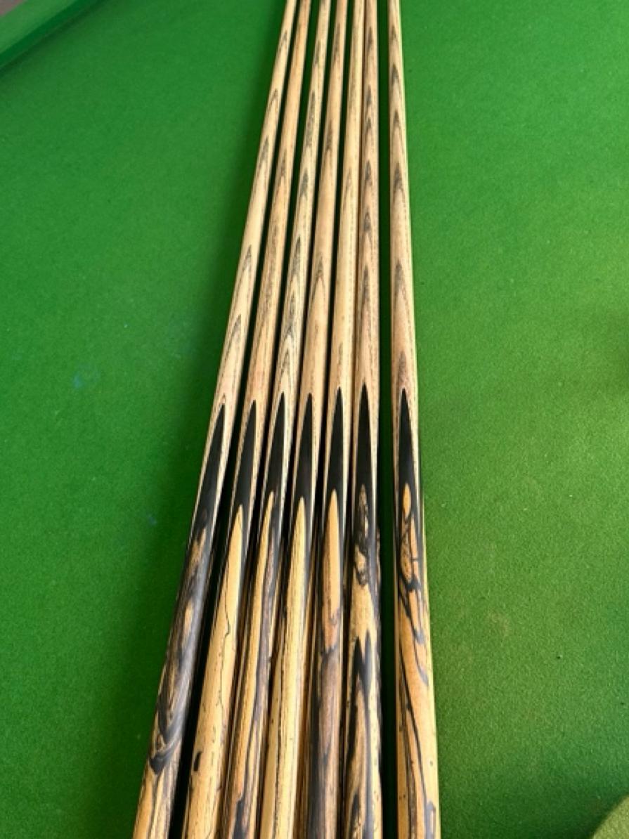 职业级纯老料白蜡木斯诺克中八台球杆