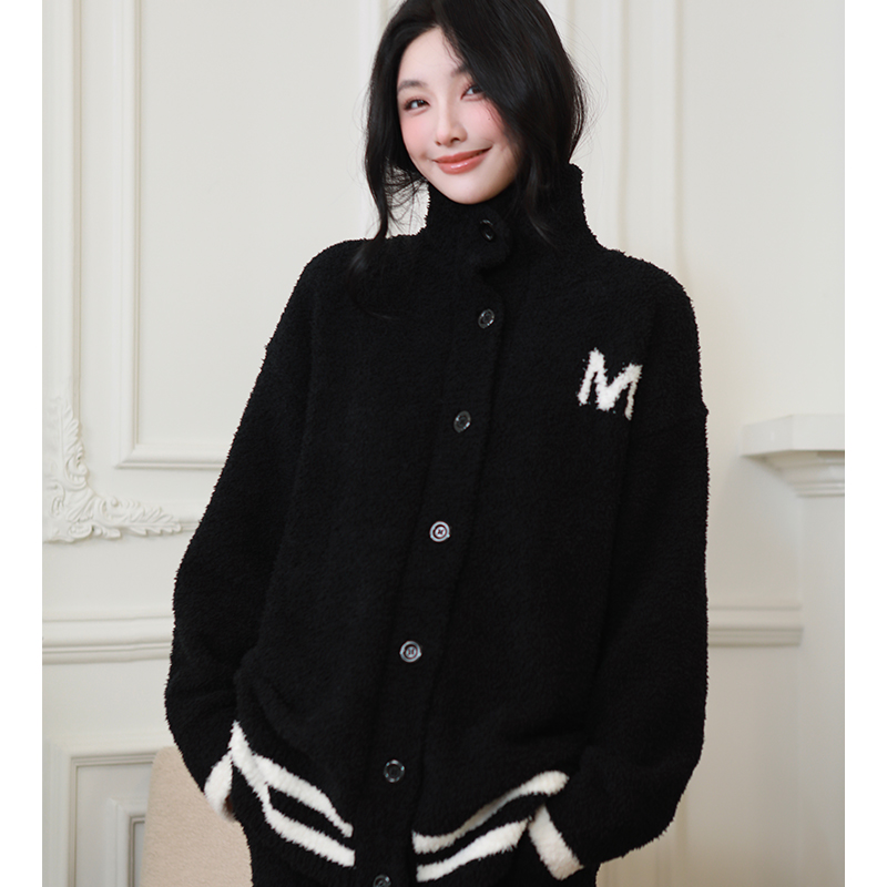 莫里伊【字母M开衫】小众时尚设计休闲可外穿保暖睡衣家居服