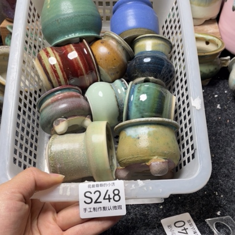 紫砂花盆微瑕248口径4到5