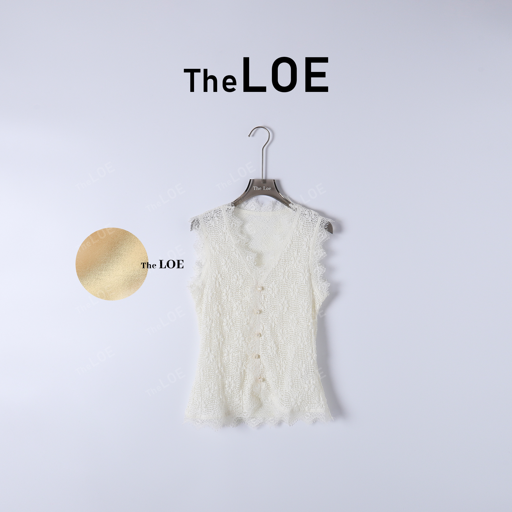 TheLOE/白色恋人 气质优雅重工蕾丝背心#02.24MJ-G3880