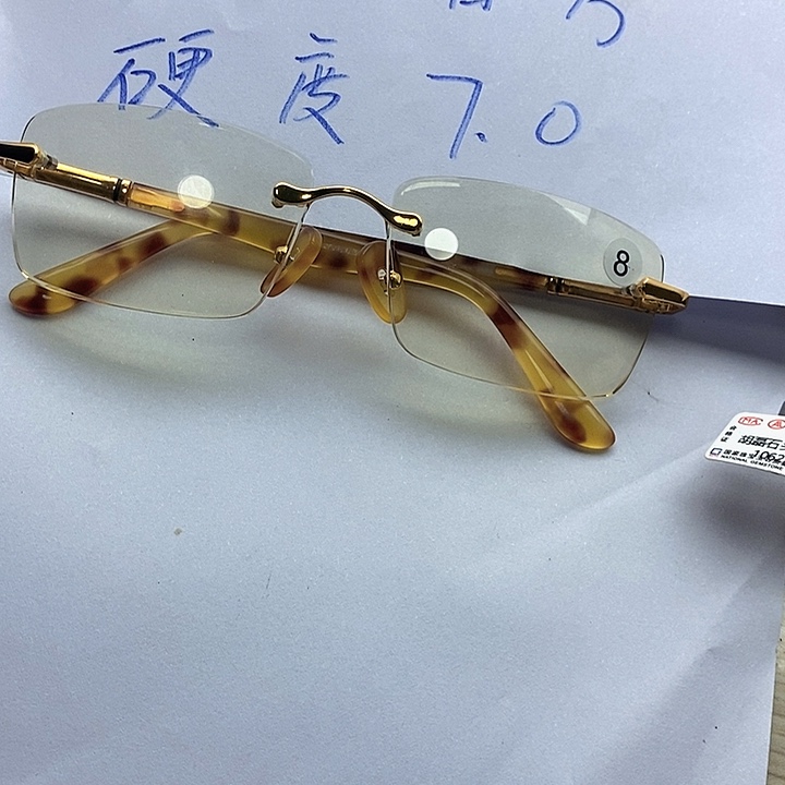 无框眼镜未镶嵌水晶青****贝