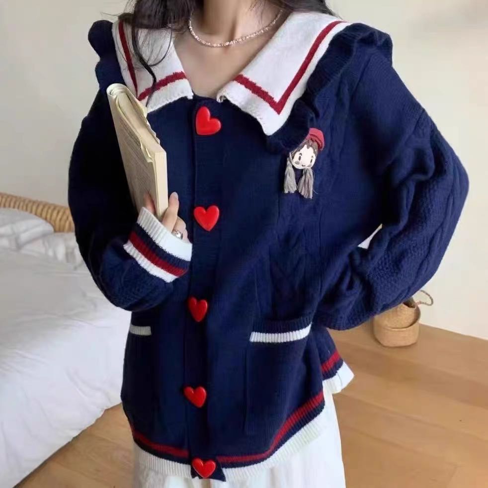 Z衣长68    53818【花田小事】针织外套