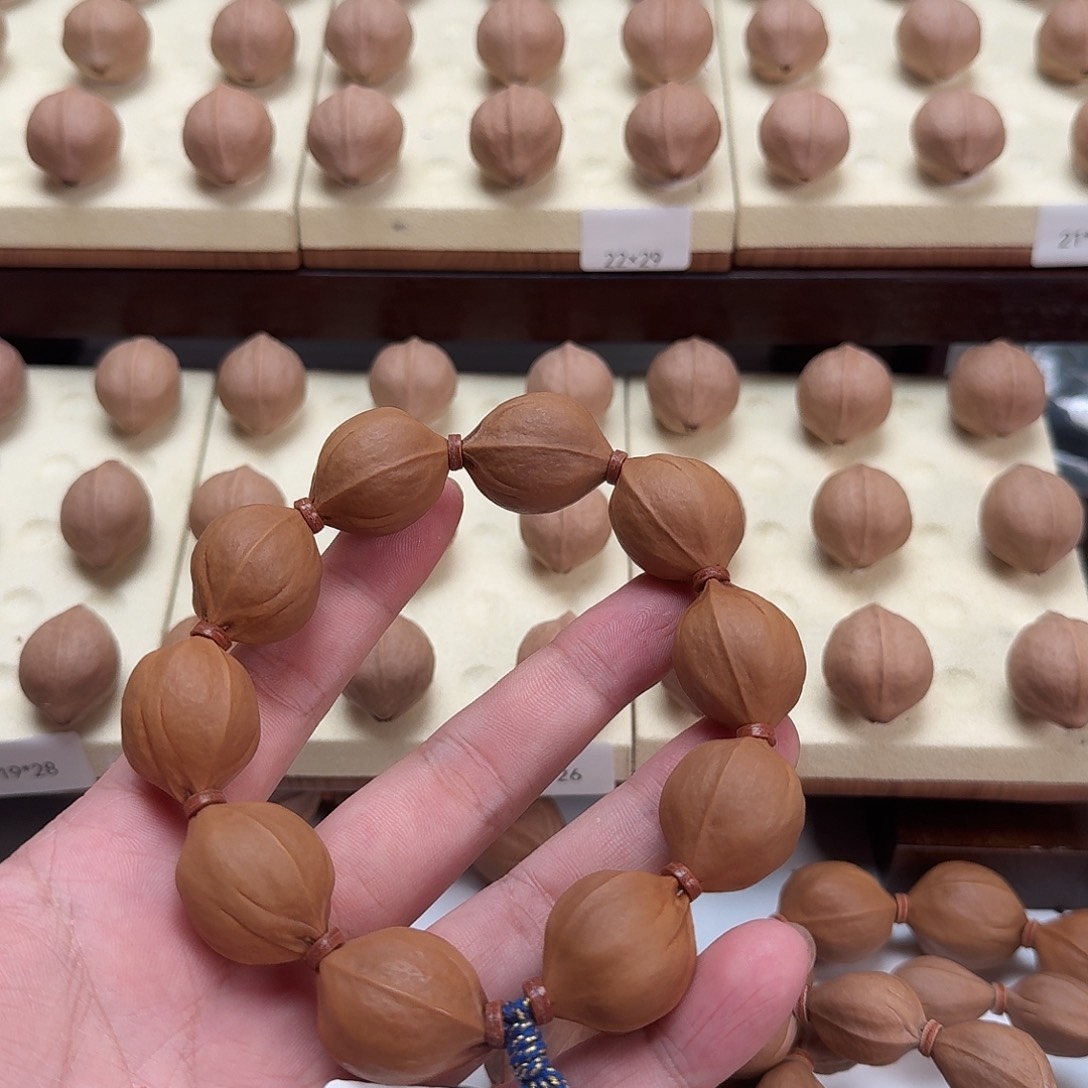 西***里橄榄核手串/手链梅林铁核20×26素串9颗